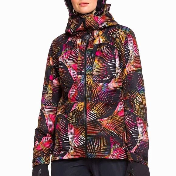 Roxy Women’s Essence 2L Gore-Tex Tropical Floral Winter Snow Jacket Size Medium - Picture 1 of 16